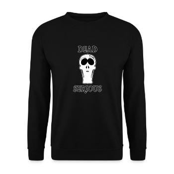 Funny Skull Death Dead Serious Dark Humor Goth - Unisex Sweatshirt - black - Front - Alina (178cm) & Michal (187cm)