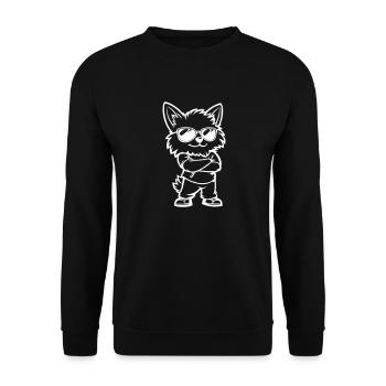 Dog Comic - Unisex Sweatshirt - black - Front - Alina (178cm) & Michal (187cm)