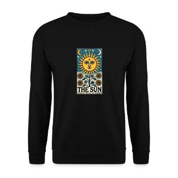 The Sun Tarot Card - Unisex Sweatshirt - black - Front - Alina (178cm) & Michal (187cm)