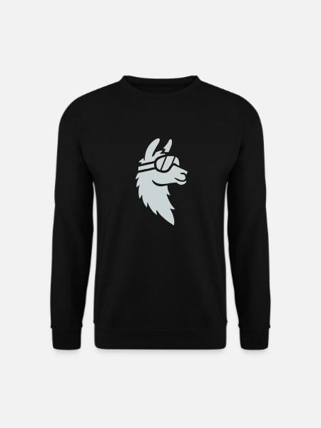 Llama Ski Goggles Animal - Unisex Sweatshirt - black