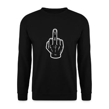 Middle finger icon - Unisex Sweatshirt - black - Front - Alina (178cm) & Michal (187cm)