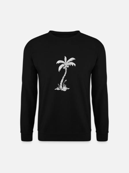 Südsee Kokospalme Karibik Insel Flair in weiss - Unisex Pullover - Schwarz