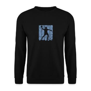 Handball Retro - Unisex Sweatshirt - black - Front - Alina (178cm) & Michal (187cm)