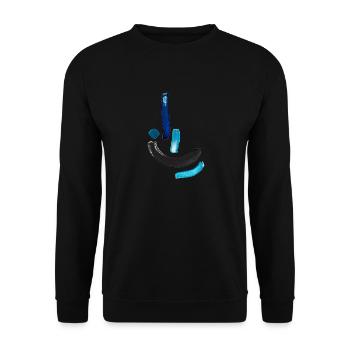 Blue Tee - Unisex Pullover - Schwarz - Vorne - Alina (178cm) & Michal (187cm)