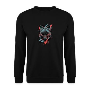 Wolf Cyber Punk Wildlife Animal Pack JGA Wolf Pack - Sweat-shirt Unisexe - noir - Devant - Alina (178cm) & Michal (187cm)