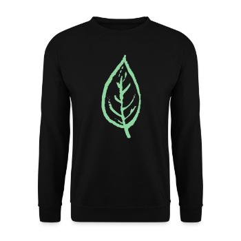 Feuille - nature - Sweat-shirt Unisexe - noir - Devant - Alina (178cm) & Michal (187cm)