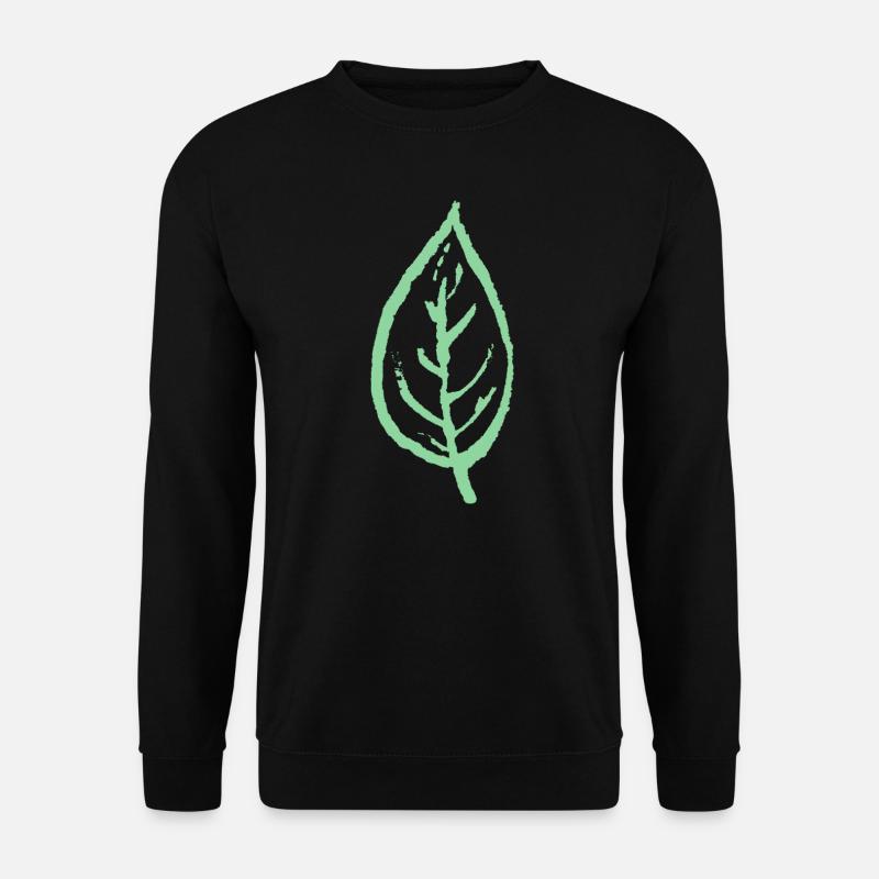 Blatt - Natur - Unisex Pullover - Schwarz