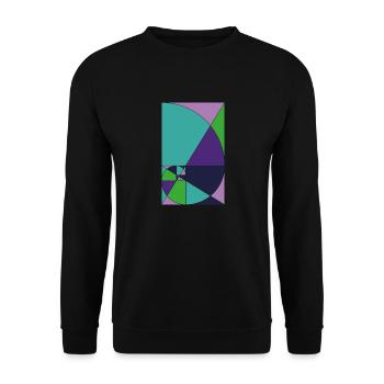 Spiral Geometry Gift Fibonacci Follow Math - Unisex Sweatshirt - black - Front - Alina (178cm) & Michal (187cm)