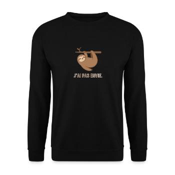 J’ai pas envie - Sweat-shirt Unisexe - noir - Devant - Alina (178cm) & Michal (187cm)