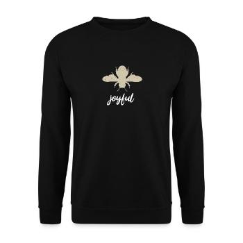 Beige Bee Joyful Biene Be Joyful - Unisex Sweatshirt - black - Front - Alina (178cm) & Michal (187cm)