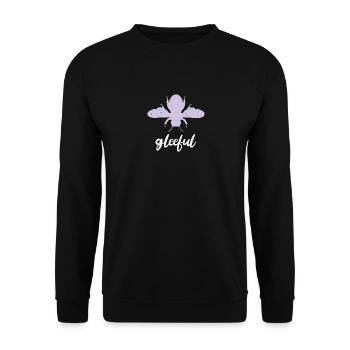 Purple Pastel Bee Gleeful Bee Be Gleeful - Unisex Sweatshirt - black - Front - Alina (178cm) & Michal (187cm)