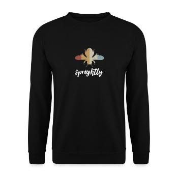 Retro Bee Sprightly Biene Be Sprightly - Unisex Sweatshirt - black - Front - Alina (178cm) & Michal (187cm)