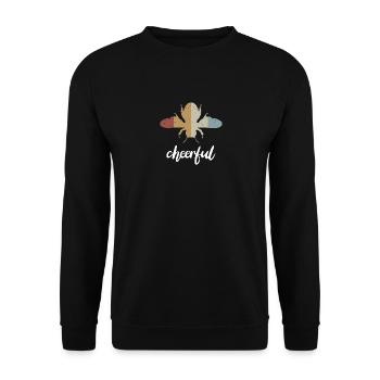 Abeille rétro joyeuse bienne sois joyeuse - Sweat-shirt Unisexe - noir - Devant - Alina (178cm) & Michal (187cm)