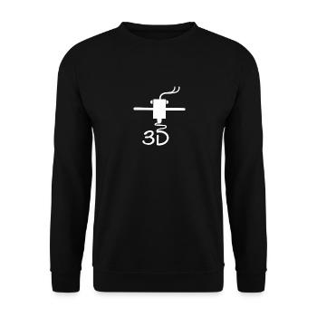3D Print Life – Maker's Pride - Unisex Sweatshirt - black - Front - Alina (178cm) & Michal (187cm)