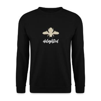 Beige Bee Delighted Biene Be Delighted - Unisex Sweatshirt - black - Front - Alina (178cm) & Michal (187cm)