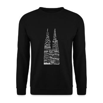 Kölner Dom Köln Design - Unisex Pullover - Schwarz - Vorne - Alina (178cm) & Michal (187cm)