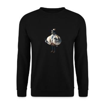 anwalt einzelstück - Unisex Pullover - Schwarz - Vorne - Alina (178cm) & Michal (187cm)