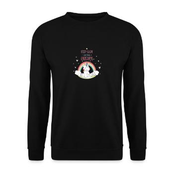 Unicorn - Unisex Pullover - Schwarz - Vorne - Alina (178cm) & Michal (187cm)