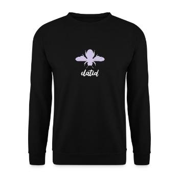 Purple Pastel Bee Elated Bee Be Elated - Unisex Sweatshirt - black - Front - Alina (178cm) & Michal (187cm)