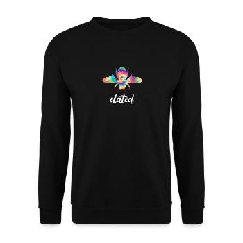 Tie Dye Bee Elated Biene Be Elated - Unisex Sweatshirt - black - Front - Alina (178cm) & Michal (187cm)