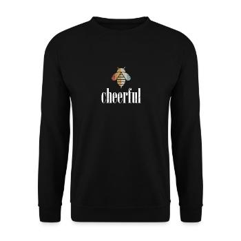 Abeille rétro joyeuse bienne sois joyeuse - Sweat-shirt Unisexe - noir - Devant - Alina (178cm) & Michal (187cm)