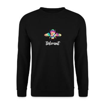 Tie Dye Bee Tolerant Biene Be Tolerant - Sweat-shirt Unisexe - noir - Devant - Alina (178cm) & Michal (187cm)