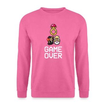 Retro Game - Game Over - Verheiratet - Hochzeit - Unisex Pullover - Pink - Vorne