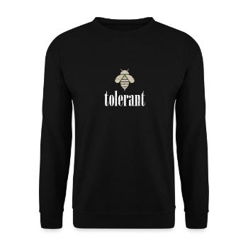Beige Bee Tolerant Biene Be Tolerant - Sweat-shirt Unisexe - noir - Devant - Alina (178cm) & Michal (187cm)