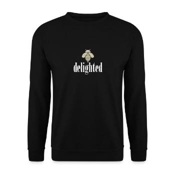 Beige Bee Delighted Biene Be Delighted - Unisex Sweatshirt - black - Front - Alina (178cm) & Michal (187cm)