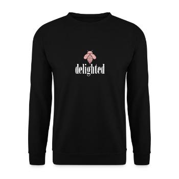 Rosa Bee Delighted Biene Be Delighted - Unisex Sweatshirt - black - Front - Alina (178cm) & Michal (187cm)