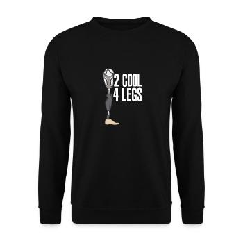 2 cool 4 legs - Unisex Pullover - Schwarz - Vorne - Alina (178cm) & Michal (187cm)