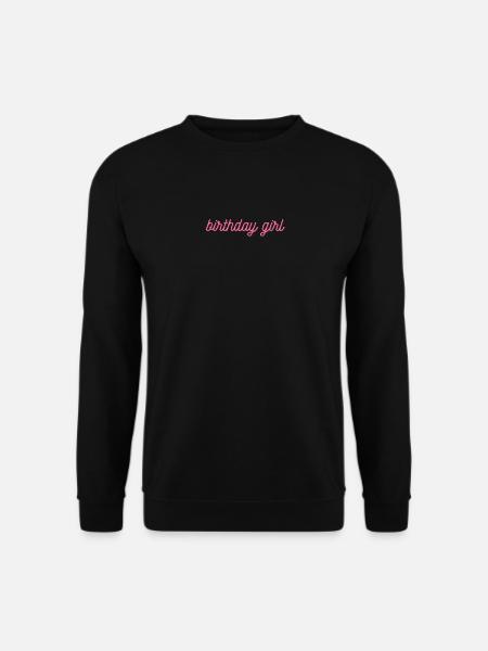 Birthday Girl in rosa Schrift - Girlie & Feminin - Unisex Pullover - Schwarz