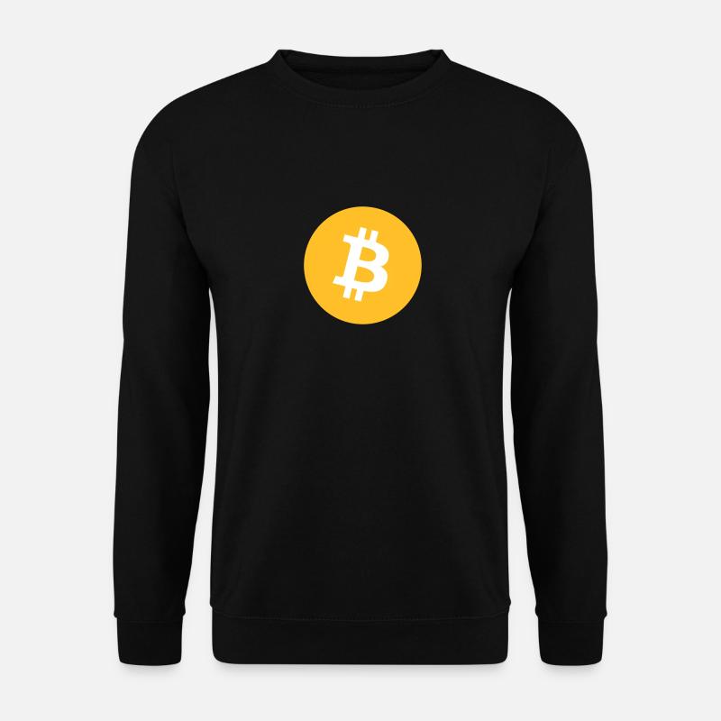 Bitcoin Logo Round Coin - Unisex Sweatshirt - black