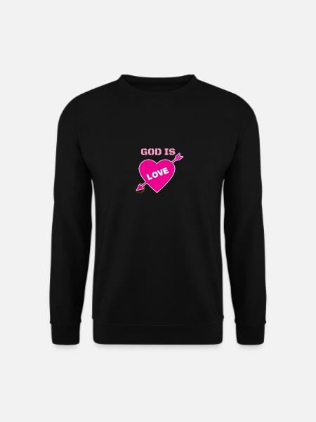 Gott ist Liebe Gott ist Liebe christliche Solidarität - Unisex Pullover - Schwarz