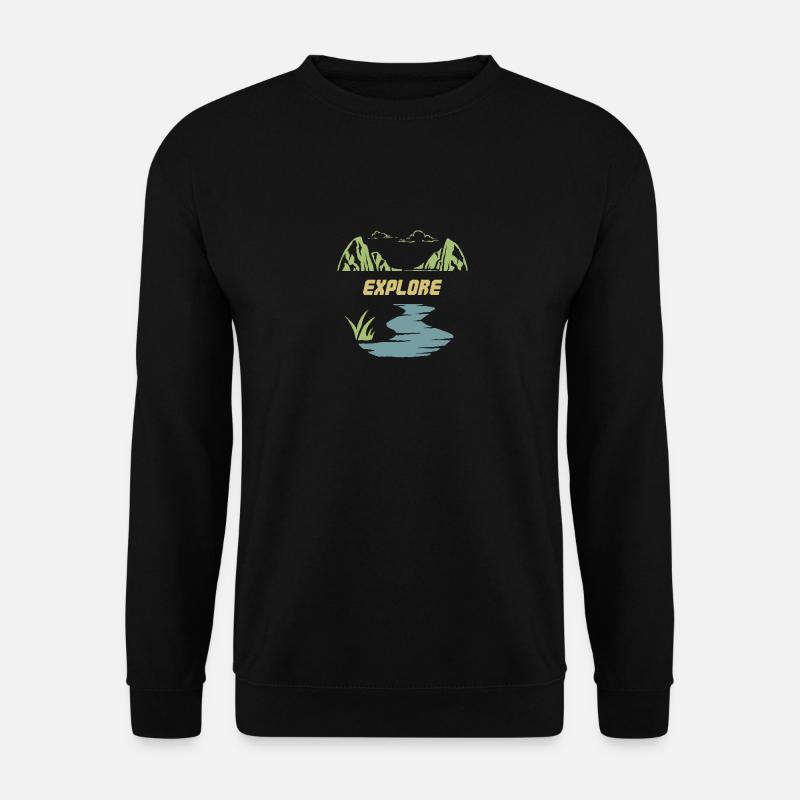Erkunden - Unisex Pullover - Schwarz