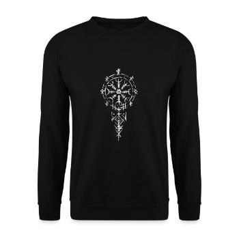 Viking symbole Bohem style - Sweat-shirt Unisexe - noir - Devant - Alina (178cm) & Michal (187cm)
