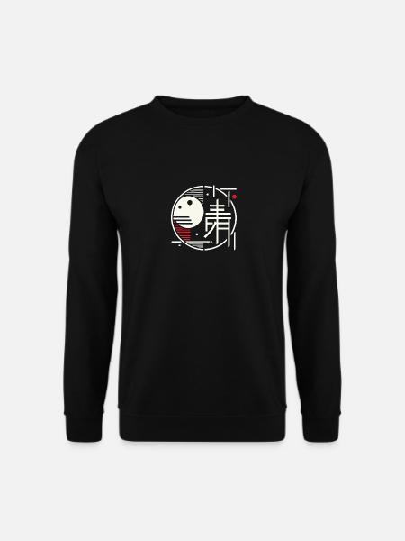 „Gekkō – Kantiges Mondlicht“ - Unisex Pullover - Schwarz
