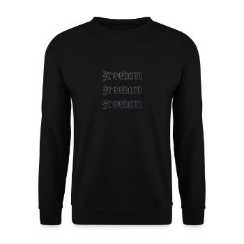 Freiheit in drei Akten - Unisex Pullover - Schwarz - Vorne - Alina (178cm) & Michal (187cm)