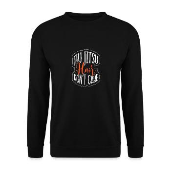 Jiu Jitsu Self Defense - Unisex Sweatshirt - black - Front - Alina (178cm) & Michal (187cm)