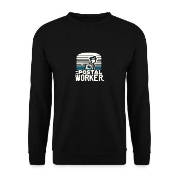 Postangestellte - Unisex Pullover - Schwarz - Vorne - Alina (178cm) & Michal (187cm)