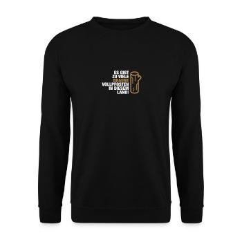 There Are Too Many Brown Vollpfosten! (2015) - Unisex Sweatshirt - black - Front - Alina (178cm) & Michal (187cm)