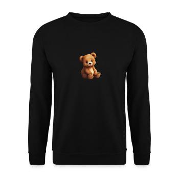 Little cute bear for babies and children, sitting - Unisex Sweatshirt - black - Front - Alina (178cm) & Michal (187cm)
