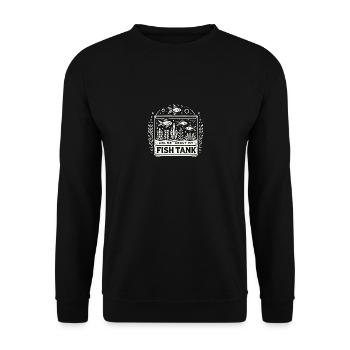 Fragen Sie mich nach meinem Aquarium - Unisex Pullover - Schwarz - Vorne - Alina (178cm) & Michal (187cm)