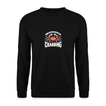Ich würde lieber Krabben fangen - Unisex Pullover - Schwarz - Vorne - Alina (178cm) & Michal (187cm)