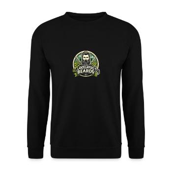 Die besten Landschaftsgärtner haben Bärte - Unisex Pullover - Schwarz - Vorne - Alina (178cm) & Michal (187cm)