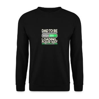 Papa wird geladen Bitte warten - Unisex Pullover - Schwarz - Vorne - Alina (178cm) & Michal (187cm)
