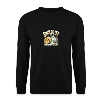 Geschnappt - Unisex Pullover - Schwarz - Vorne - Alina (178cm) & Michal (187cm)