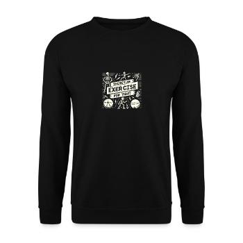 Dafür gibt es eine Übung - Unisex Pullover - Schwarz - Vorne - Alina (178cm) & Michal (187cm)