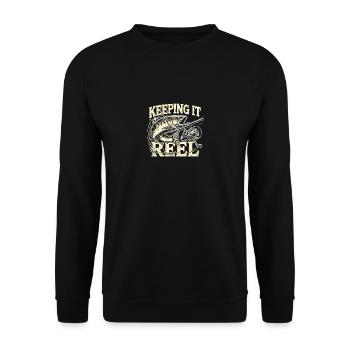 Immer am Ball bleiben - Unisex Pullover - Schwarz - Vorne - Alina (178cm) & Michal (187cm)