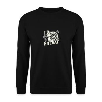 Das würde ich treffen - Unisex Pullover - Schwarz - Vorne - Alina (178cm) & Michal (187cm)